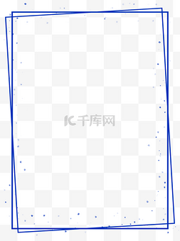 相框图片_克莱因蓝蓝色潮流简约海报边框纪