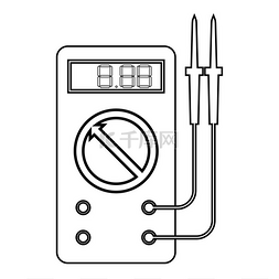 电压探头图片_用于测量电气指标的数字万用表交