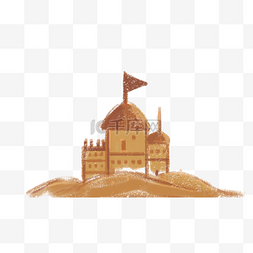 海边沙滩城堡