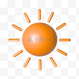 3DC4D立体太阳装饰图标