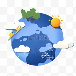 受污染的地球图片_地球气候气象变化