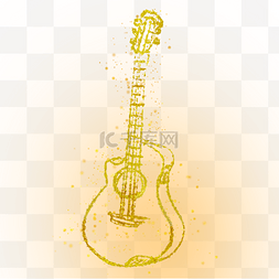吉他光效乐器金色
