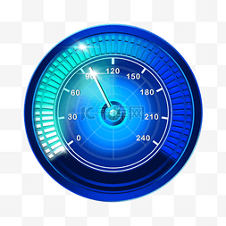 车速表抽象光效蓝色图形