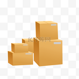 快递送货箱子纸箱叠加方形包裹