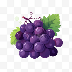 俄罗斯方块手绘图片_卡通手绘水果葡萄