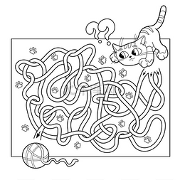教育迷宫或学龄前儿童迷宫游戏的