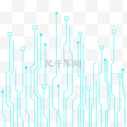 线条芯片图片_科技电路芯片线条