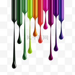 彩色液体流体图片_美甲指甲油美容彩色液体