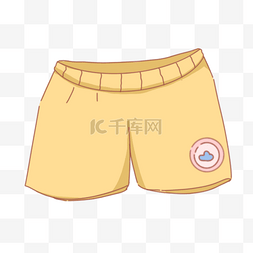 夏季可爱卡通黄色短裤