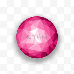 多边形球体球体图片_抽象低聚粉色几何圆