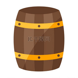 啤酒棕色图片_装啤酒的木桶插图啤酒节或啤酒节