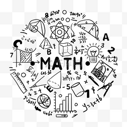 数学数学公式图片_几何圆形正方形教育信息图