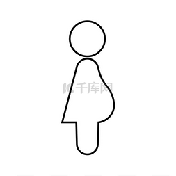 孕妇黑色图标