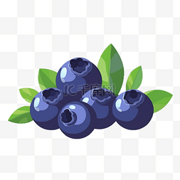 水果团案图片_卡通手绘水果蓝莓