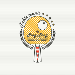sport图片_徽标联赛乒乓球。乒乓球