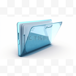 文件夹蓝色文件夹图片_3DB端文件夹产品图标