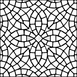 古代马赛克瓷砖图案玻璃装饰抽象