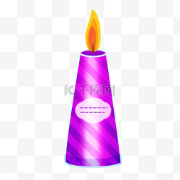 紫色背景主题图片_蜡烛椭圆紫色火焰绘画图片