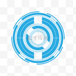 未来高科技蓝色圆形边框
