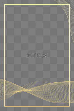 春节企业放假通知图片_金色漂浮线条装饰边框