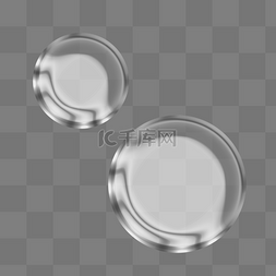 透明立体玻璃质感圆形