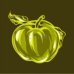 水果苹果图片_青苹果的例证。