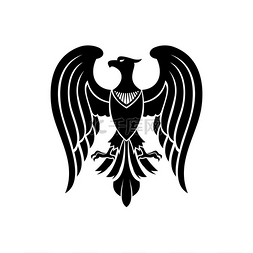 芬迪小怪兽标志图片_赫拉尔迪鹰猎鹰或鹰的标志矢量皇