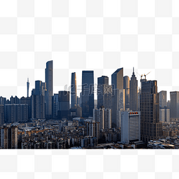 广州城市建筑群天台