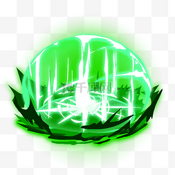 绿色效果素材图片_绿色防护罩游戏特效