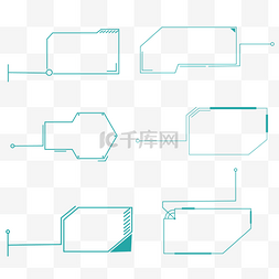 简约科技标注边框套图