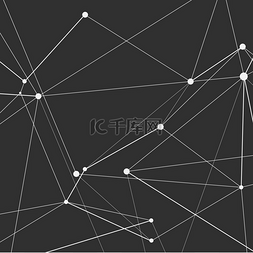 手连手矢量图片_抽象的多边形窗格带有连接点和线