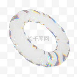 c4d酸性玻璃流体褶皱圆环
