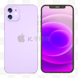 iphone样机图片_紫色苹果iphone12手机样机