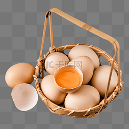 破裂的鸡蛋壳图片_鲜蛋土鸡蛋食材