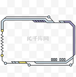 卡通科技线条边框