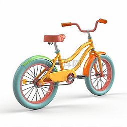 一辆彩色的自行车