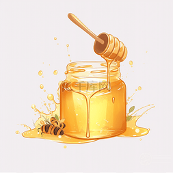 蜂蜜后面图片_金黄色蜂蜜水饮品