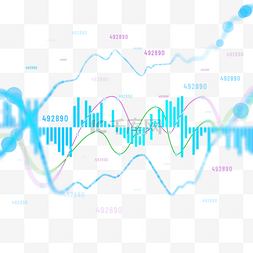 图表商务图片_股票市场走势图分析蓝色趋势