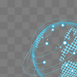 星空透视科技光效图片_大数据信息化科技网络地球
