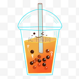 冰酒图标图片_玻璃杯透明珍珠橙色图片