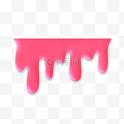草莓卡通粉色图片_粉色油漆果酱果冻液体