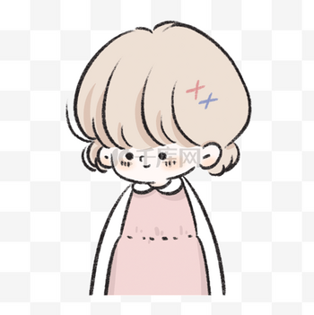 女生情侣简笔画头像卡通绘画可爱