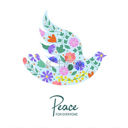有组人人图片_和平鸽和平的象征一个人人共享的