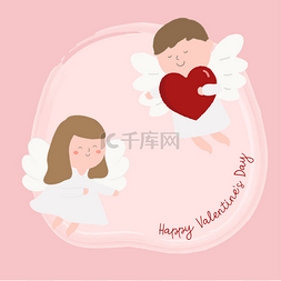 share图片_Vector illustration isolated two white angel.