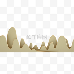 c4d线条图片_C4D创意中国风山体