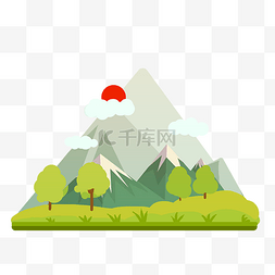 夏天高山景观景色