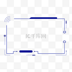 深蓝色画册图片_深蓝色简约科技边框