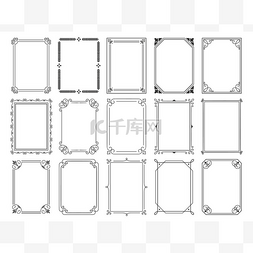 矢量复古框架图片_古色古香的书架 框架证书模板矢