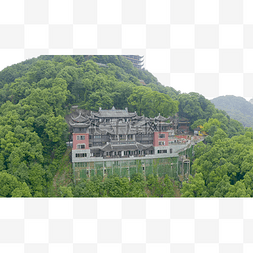 三色太极图片_航拍重庆南山太极宫寺庙