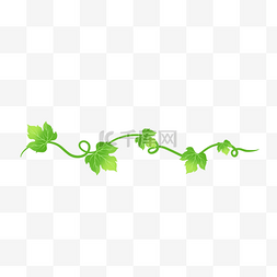 花纹分割线图片_春季春天绿色植物藤蔓分割线